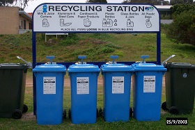 blue bins