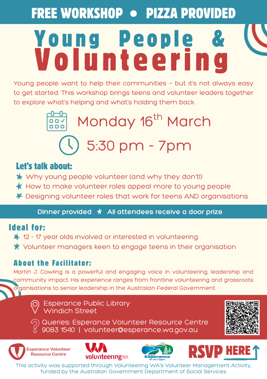 EVRC - Young People & Volunteering Workshop with Martin J Cowling