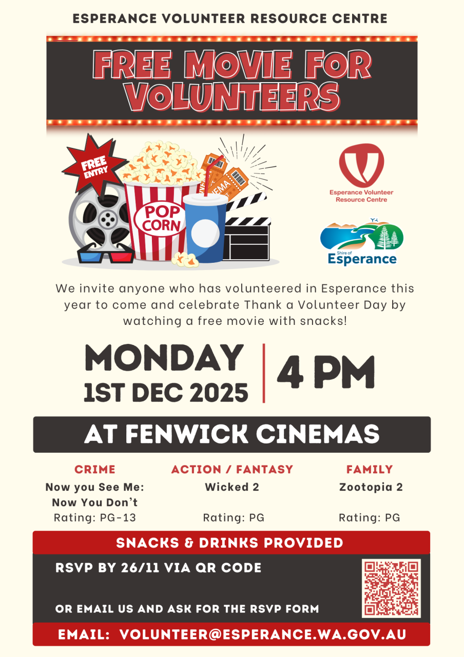 EVRC - Thank a Volunteer Day 2025 - Cinema Edition!