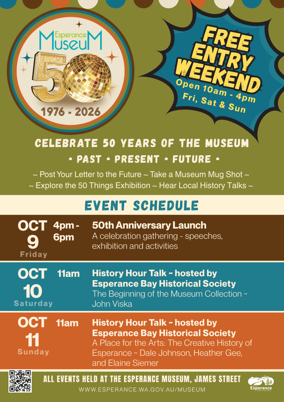 Esperance Museum 50th Anniversary Weekend