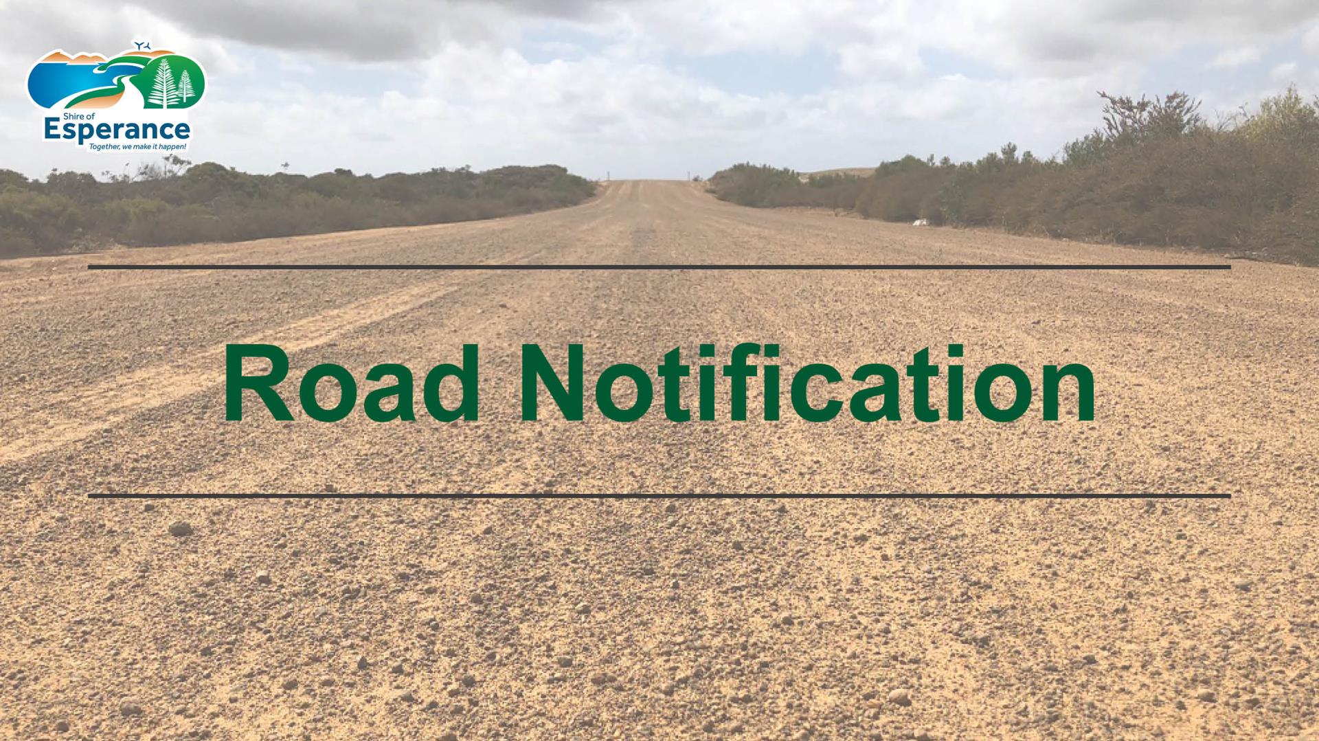 Notification of Road Works - Asphalt Shelden Road, Flinders Court and